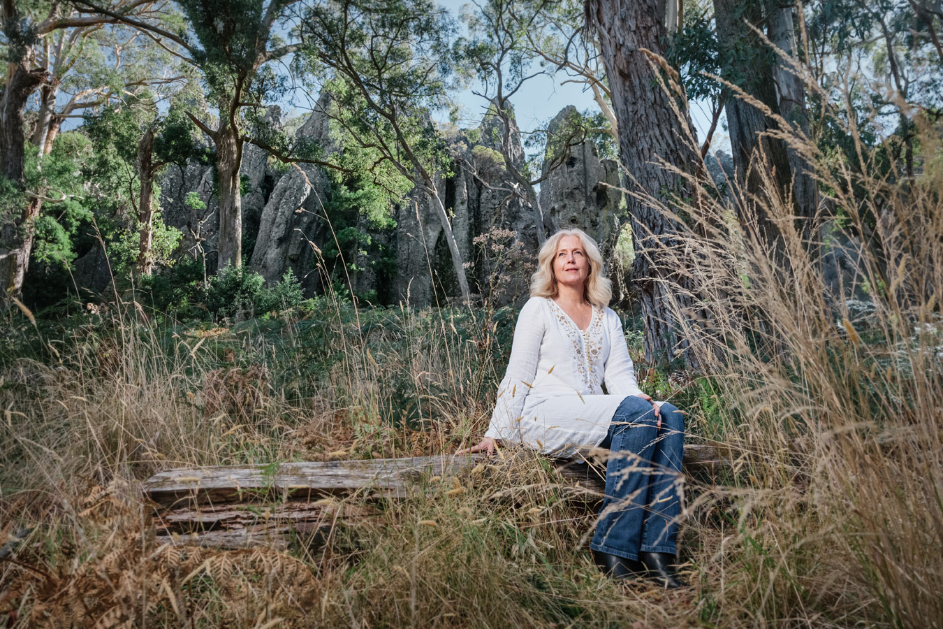 Anne Louise Lambert at Hanging Rock, photography by Sharon Blance, Melbourne Australia portrait photographer